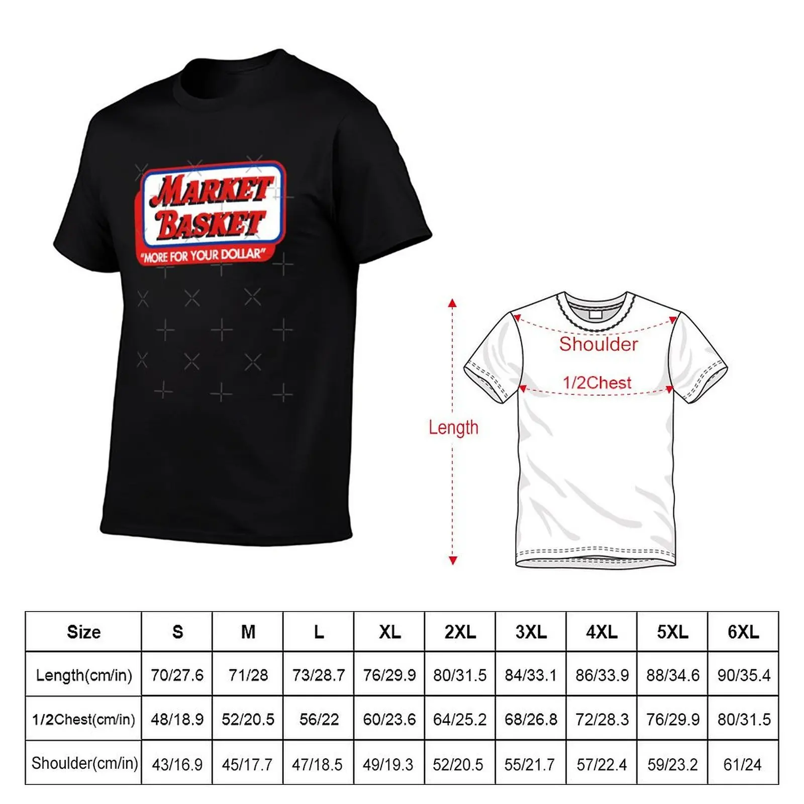 Market Basket Supermarket T-Shirt t shirt men 100% cotton luxury brand t shirts designer man t shirt luxury T-shirt