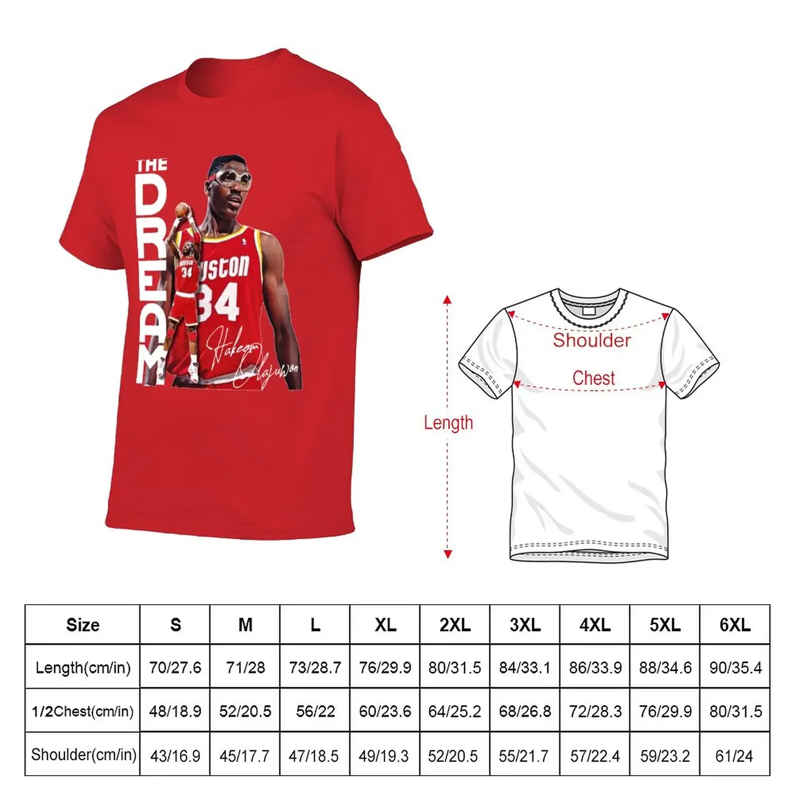 New Hakeem ' The Dream ' Olajuwon Tribute T-Shirt black t shirt vintage clothes mens graphic t-shirts anime