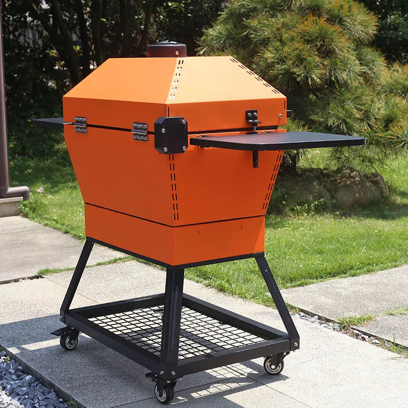 Stainless Steel Double Structure Grill, 30 Inch Extra Large Charcoal BBQ, Commercial Outdoor Backyard Villa Cooking Rack