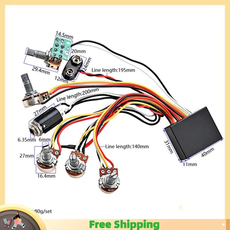 X08A Bass 3 Band Ac…