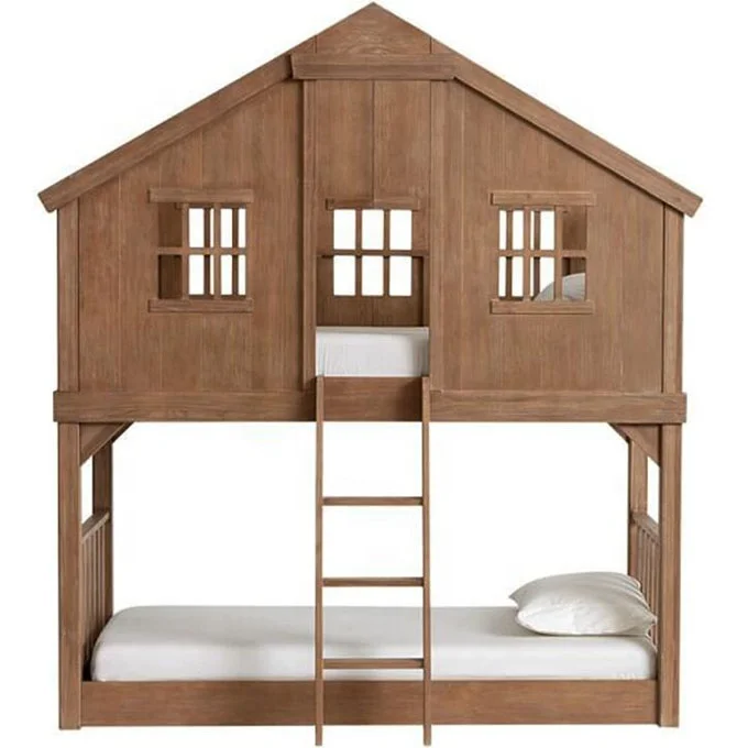 

Bunk Bed Wooden Furniture Tree House Double Over Sheet Single
