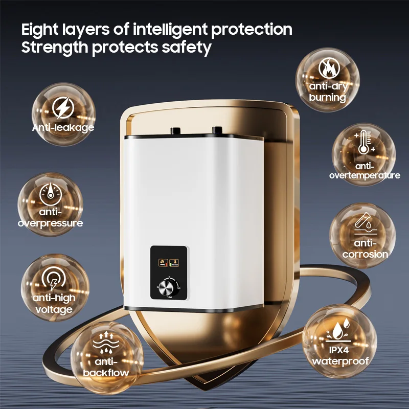 Factory OEM 10L 15L Electric Tank Storage Boiler 1.5kW 2kW Shower Water Heater for Household Kitchen