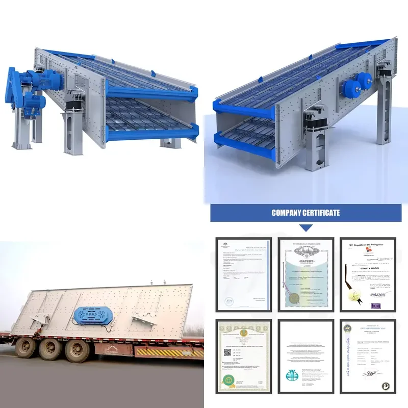 2026 CE Dewatering Vibrating Screen for Sand Washing Plant Ore Processing with Motor 3.7kW*2 High Output 70-120t/h Large