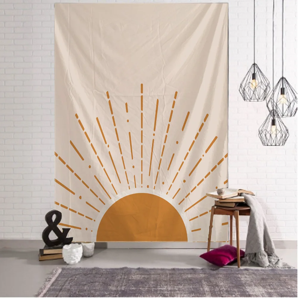 Minimalist Style Bedroom Tapestry Wall Hanging Cloth Aesthetic Fabric Decoration Painting Home Mural Living Room Background
