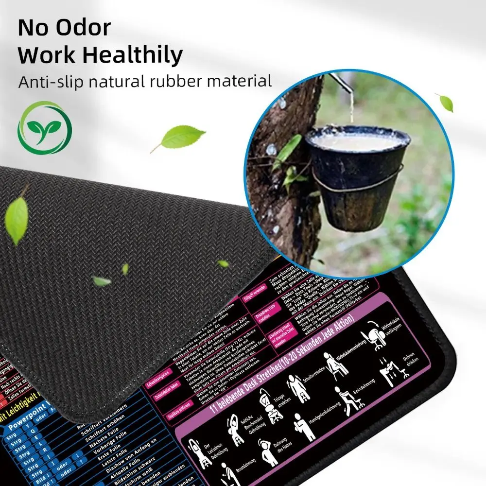 Efficient Portuguese Mouse Pad Desk Protector Large Size Pattern Art Mouse Pad Thickened Investor Gift Keyboard Mat