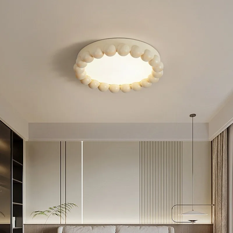 Postmodern Cream Style Resin Ceiling Lights Eye Protection Children's Bedroom Warm Creative Master Kitchen Restaurant Study Cafe