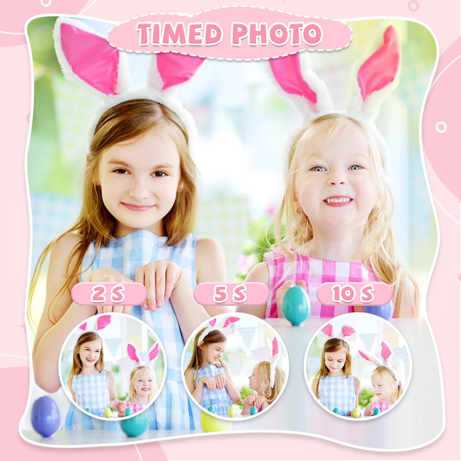 Mini appareil photo numérique avec vidéo pour enfants, jouets pour garçons et filles, carte SD 32 Go, meilleurs cadeaux d'anniversaire pour les tout-petits