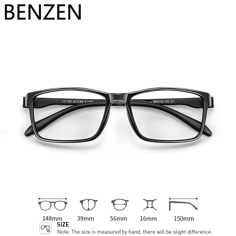 إطار نظارات Benzen TR للرجال إطار نظارات مستطيل للنساء #4