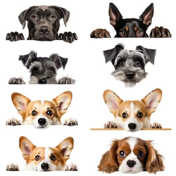 15cm Kids Cute Hide-and-seek Dog Iron On Heat Transfer Sticker For Clothes Pinted Vinyl Thermal Appliques Washable T-Shirt Decal