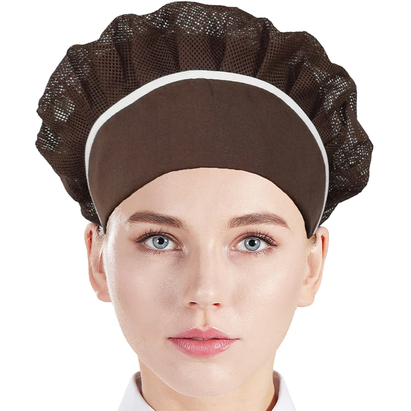 Gorro de trabajo de malla transpirable a prueba de humo, gorra higiénica para cocinar, ropa de trabajo para Chef, cantina y Catering