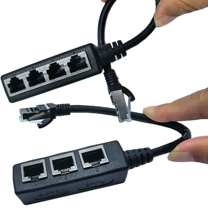 RJ45 1-in-3 Out Ethernet Splitter, Cat6 LAN Network Port Splitter Adapter