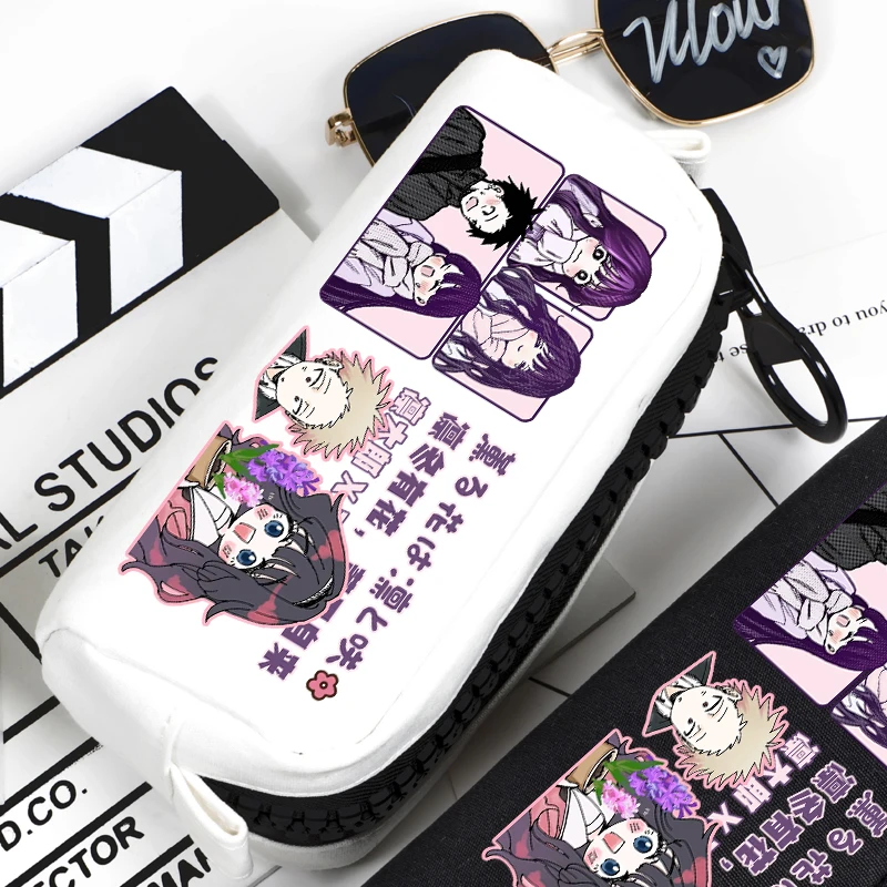 Anime The Fragrant Flower Blooms With Dignity Pencil Case Waguri Kaoruko Pen Bag Cosplay Pencil Box Cartoon Cosmetic Storage Bag