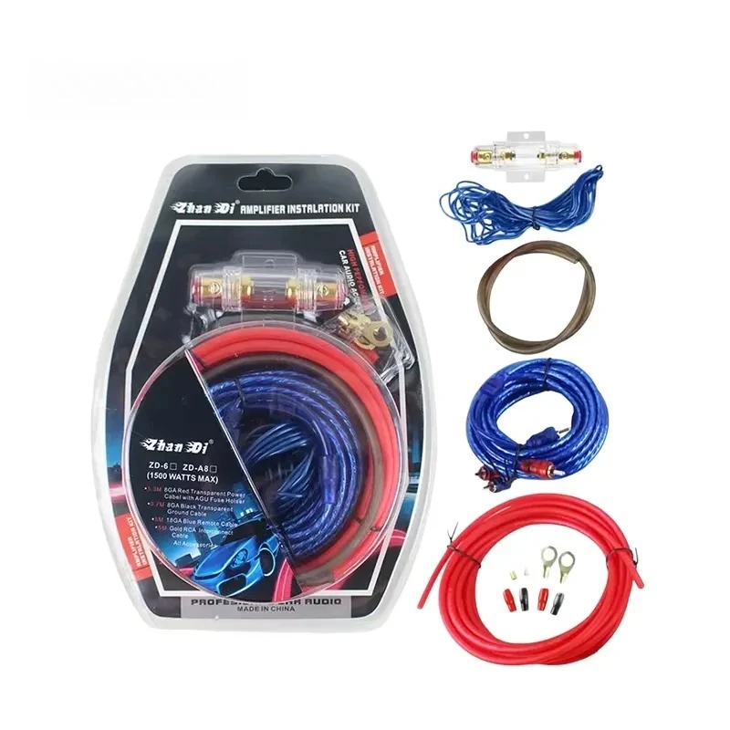 1500W Car Audio Wire Wiring Amplifier Subwoofer Speaker Installation Kit 10GA Power Cable
