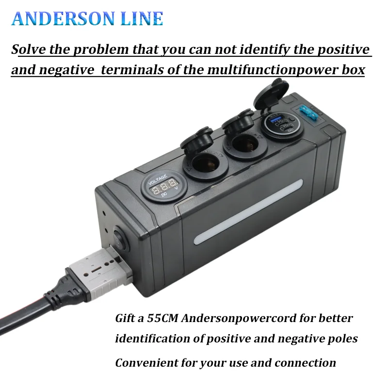 12V/24V RV Power Distribution Panel with USB QC3.0 Charger, Waterproof Electrical Control Box Hub for Automotive Marine Use