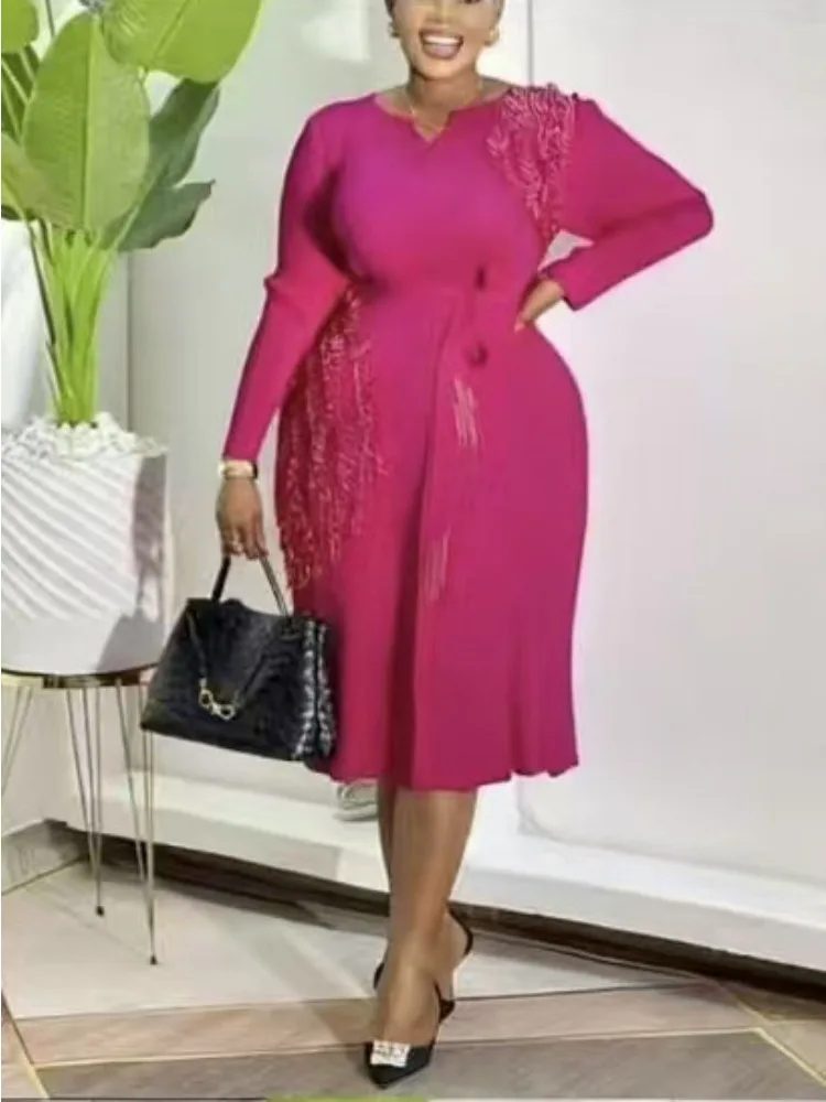 Miyake 2025 automne nouveau plissé bronzant frangé fleur col en v à lacets femmes tenue décontractée