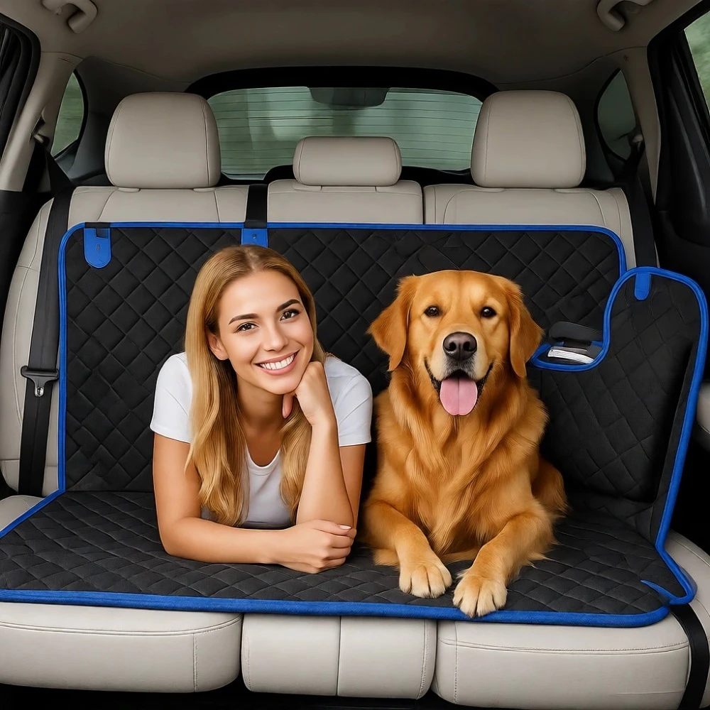 

Водонепроницаемый удлинитель для заднего сиденья для перевозки животных, выдерживает нагрузку до 150 кг, с сетчатым окном и карманом для хранения, универсальный для автомобилей, грузовиков и внедорожников