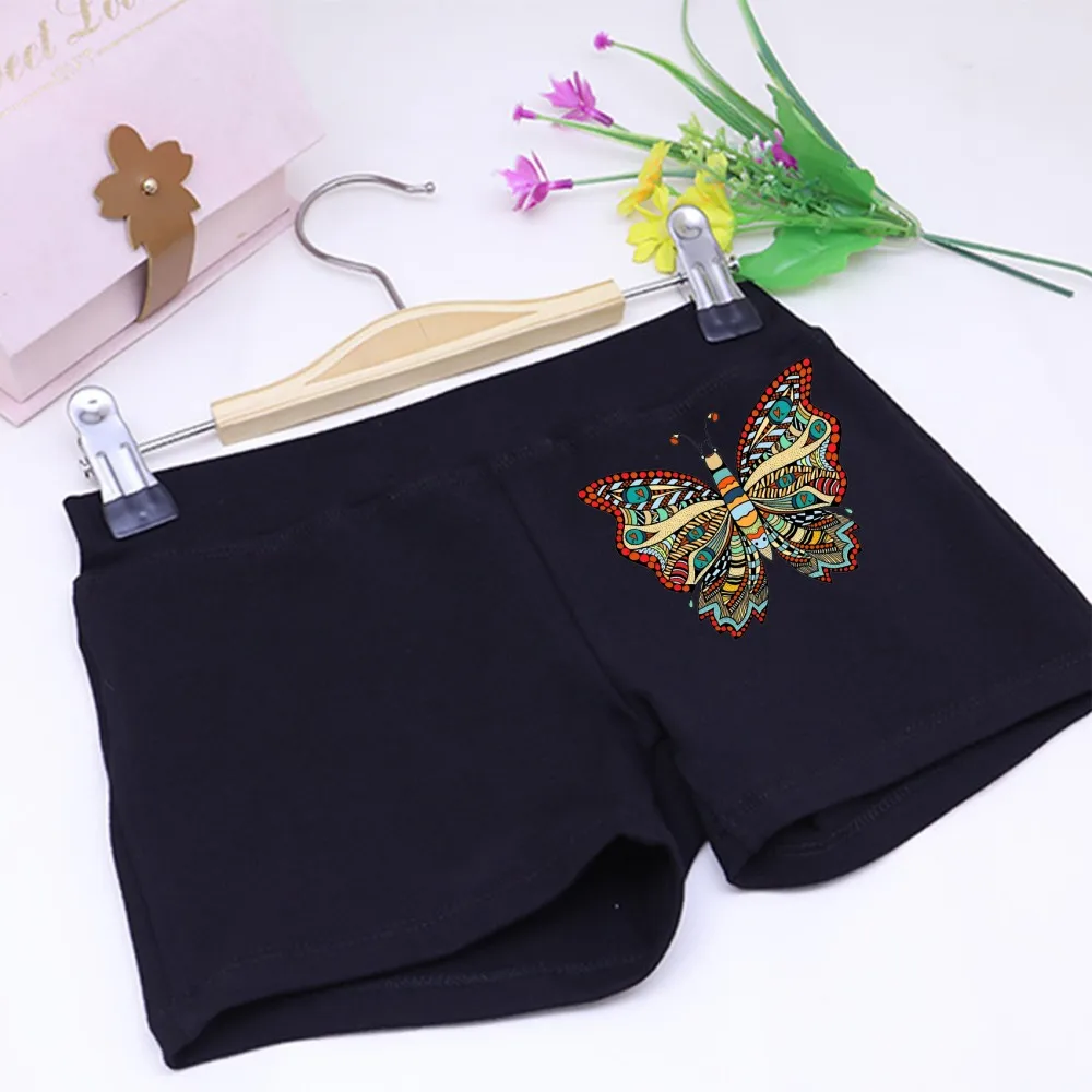 Kawaii Dance Short Adult Women's Training Straight Pants Three-Piece Training Pants Ballet Pants Tight Elastic Black Underpants