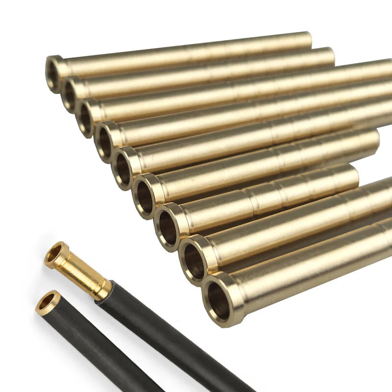 Brass Arrow Inserts 12Pcs 200 Grain Heavy Weight Arrowhead Connector Fit ID6.2mm Carbon Arrow Shaft Solid Copper Base Insert DIY Spare Parts for Outdoor Archery Target Practice Hunting Shooting Accessories
