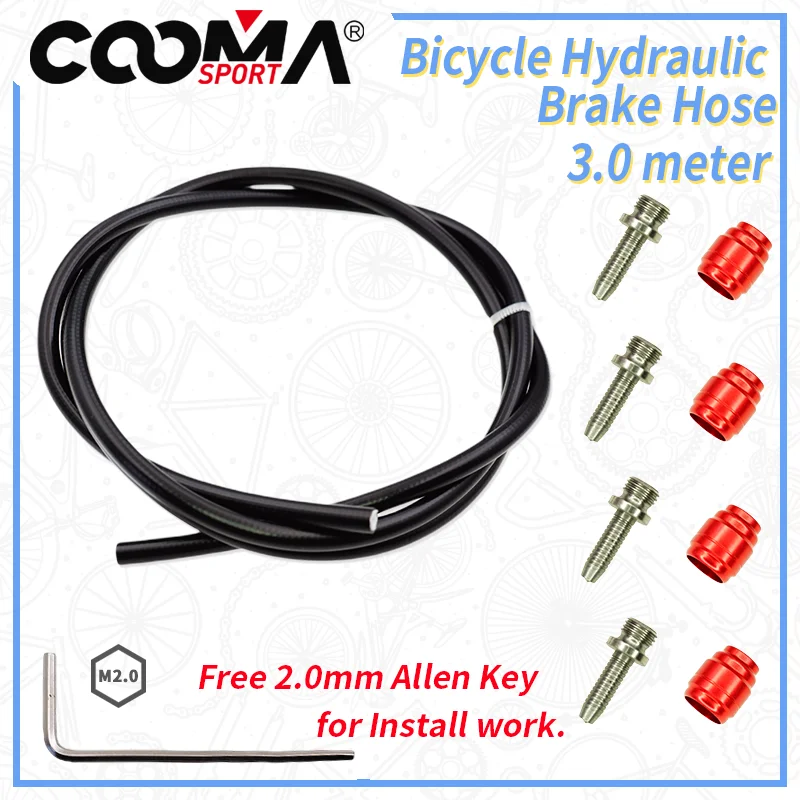 Tuyau de frein de vélo de 3,0 mètres avec embout de tuyau Stealth Needle/Olive pour système SRAM