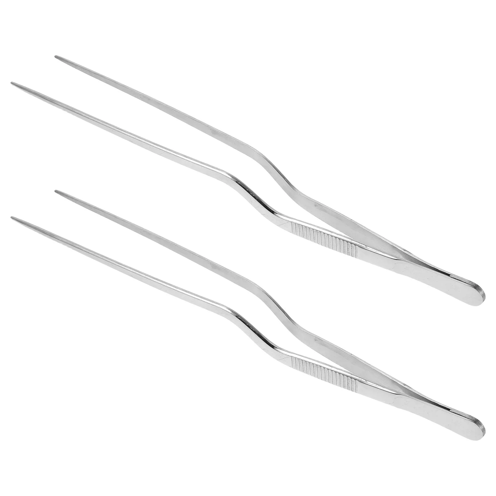 2Pcs Ear Wax Removal Tools Stainless Steel Curved Tip Ear Cleaning Tweezer Precision Earwax Remover Hygiene Kit for Adults