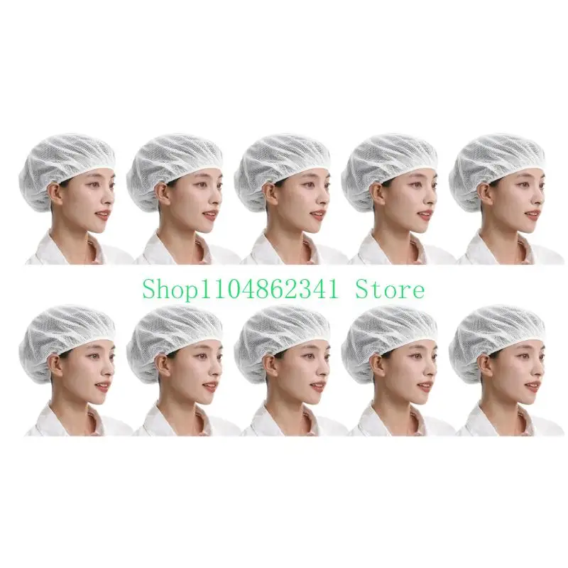 652F 10pcs Lightweight Stretchy Net Hat Dustproof And Nonslip For Outdoor Activity