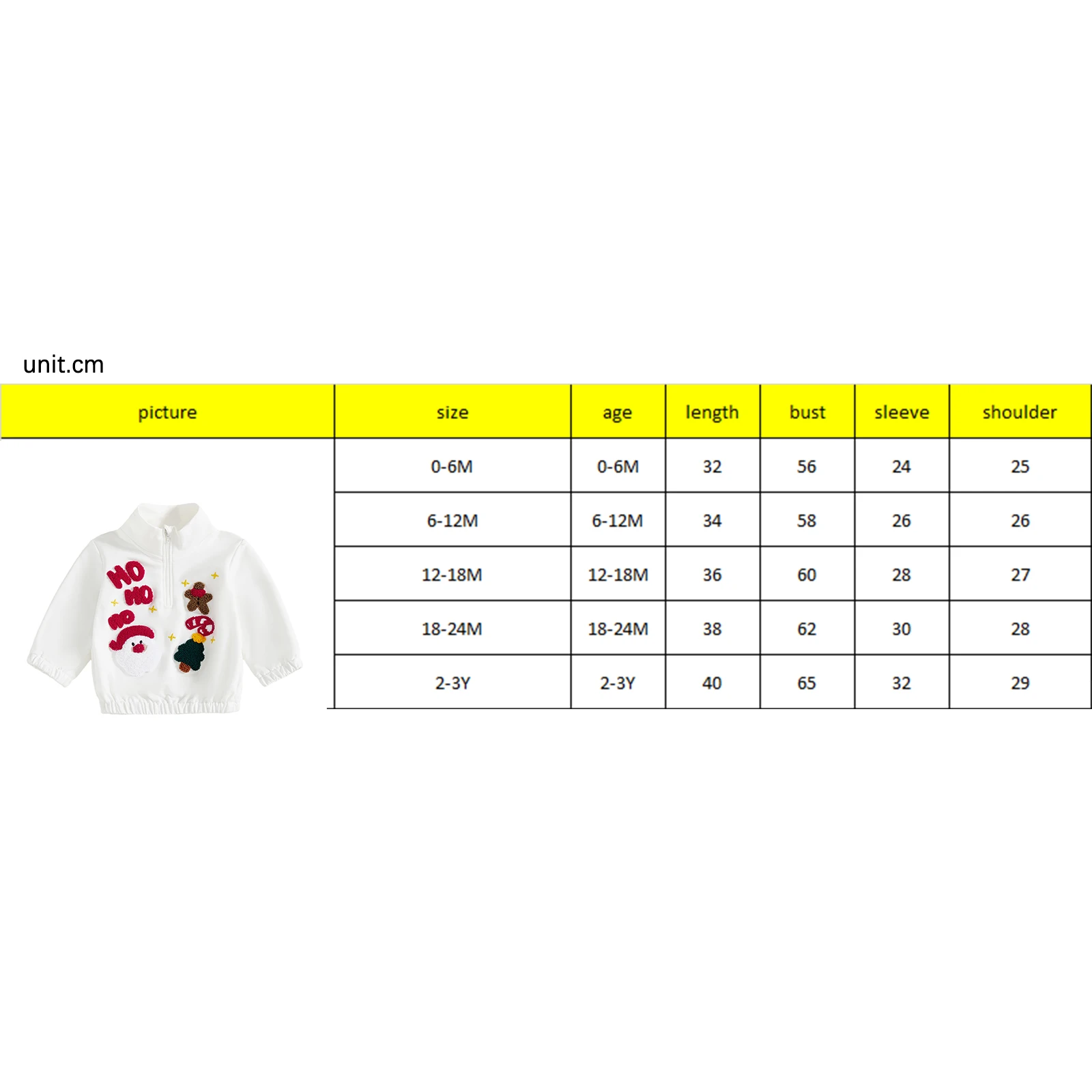 2026 السنة الجديدة طفل رضيع عيد الميلاد تي شيرت موضة الطفل عيد الميلاد الشتاء المطرزة نصف زمم الوقوف طوق كم طويل بلايز #3