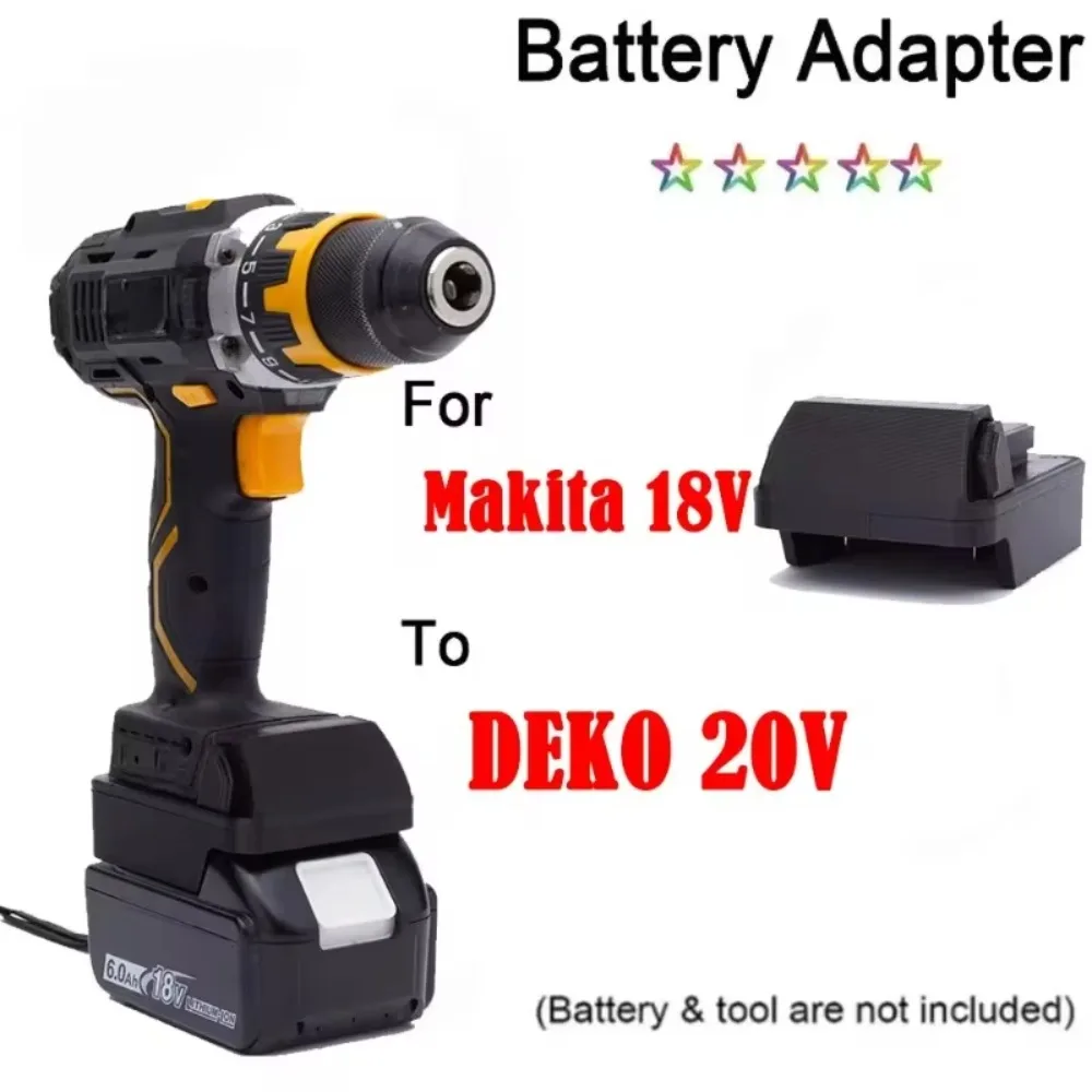 para Makita 18v bl Li-ion Adaptador de Bateria Conversor para Ferramentas de Broca sem Fio de Lítio Deko 20v Apenas Adaptador