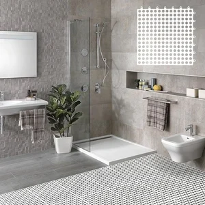 لغز كبير الحمام غير قابل للانزلاق حصيرة التأريض حصيرة المطبخ حمام دش المرحاض البلاستيك للماء حصيرة القدم أفضل 8 حصيرة أرضية بلاستيكية مبيعا - رقم 7