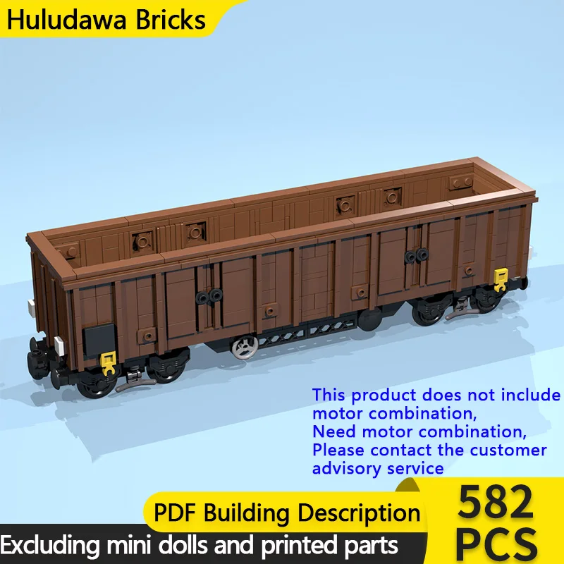 

Модель городской автомобиль MOC, строительные кирпичи, 8-колесный коричневый открытый универсал, модульная технология, детские праздничные подарки, сборка игрушек, костюм