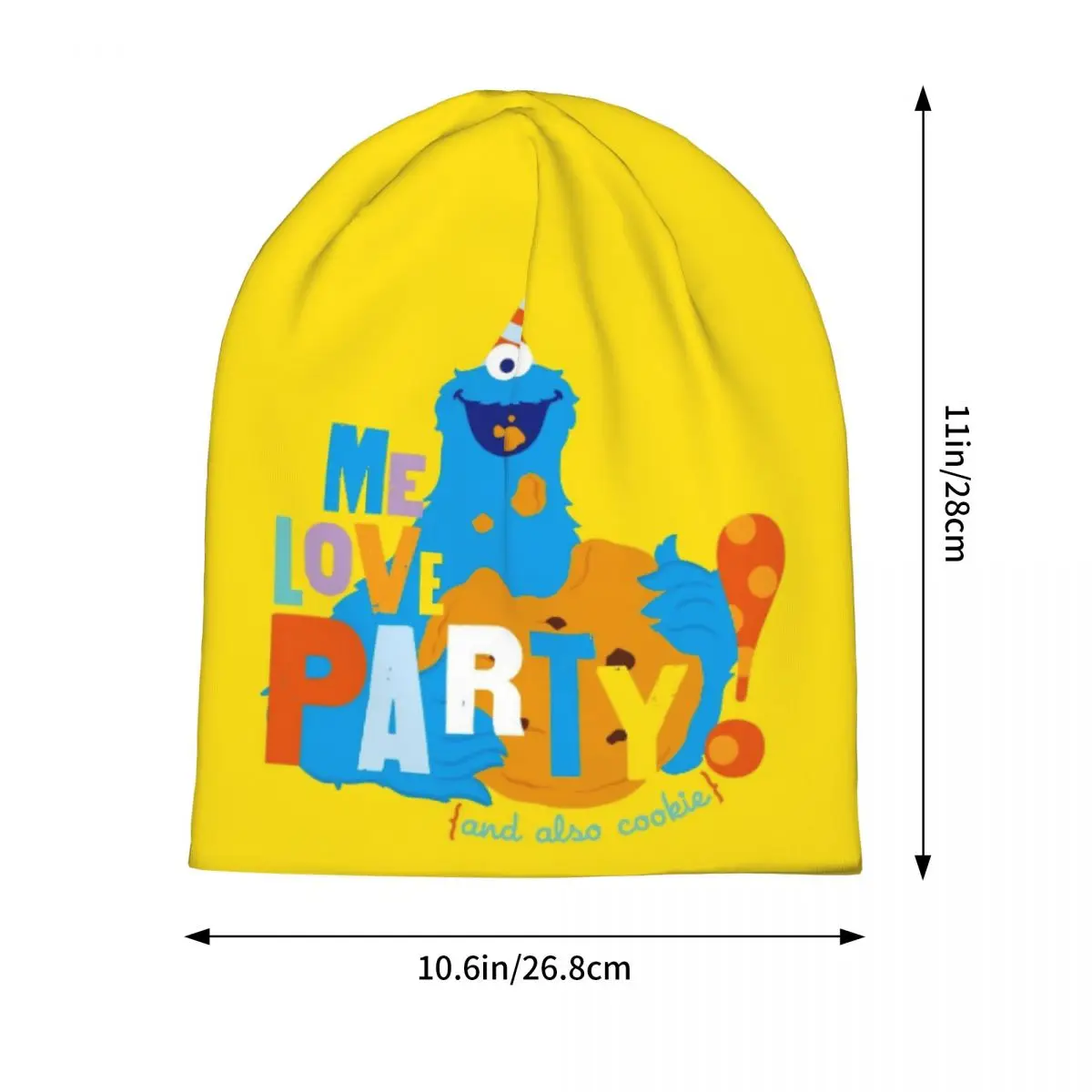 Sesame Street Cartoon Cap Cookie Monster Hip Hop Men Women Ski Skullies Beanies Hat Spring Warm Dual-use Bonnet Hat