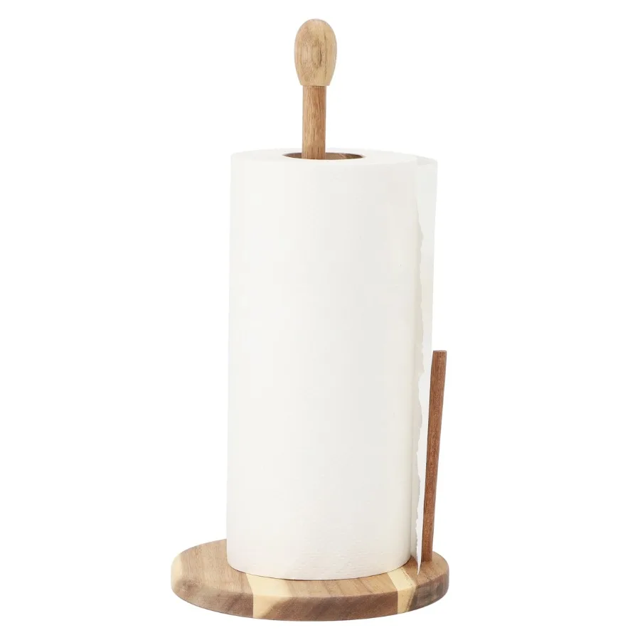 

14 inch Acacia Wood Paper Towel Holder