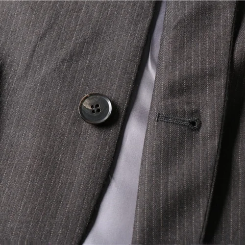 

Casual Wool Blend Men's Suit Jaet Midlife Stripe Pattern Tagl Busin Casual Outerwear Stand Fit Four Seasons