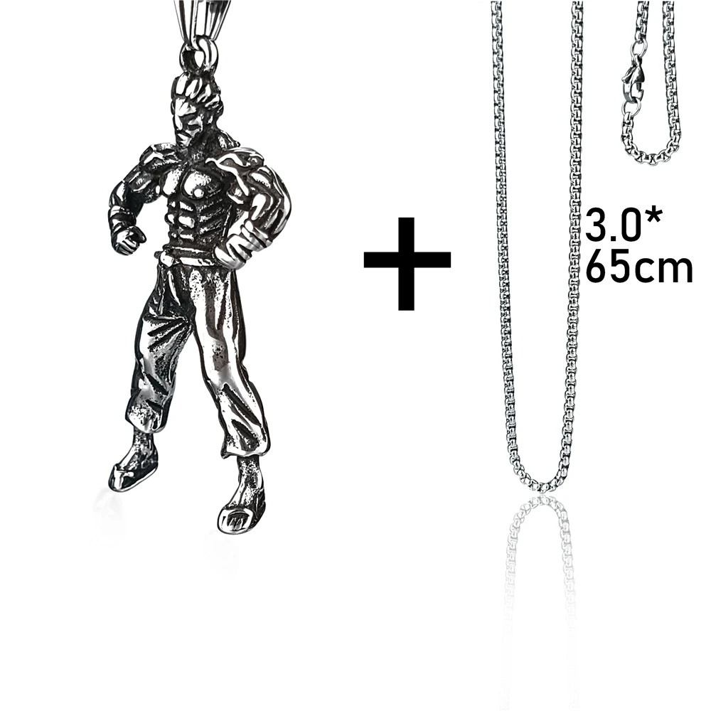 Strong Muscle Men Necklace Bodybuilding Fitness Biceps Pendant Gym Casual Sports Men Jewelry Fashion Gifts