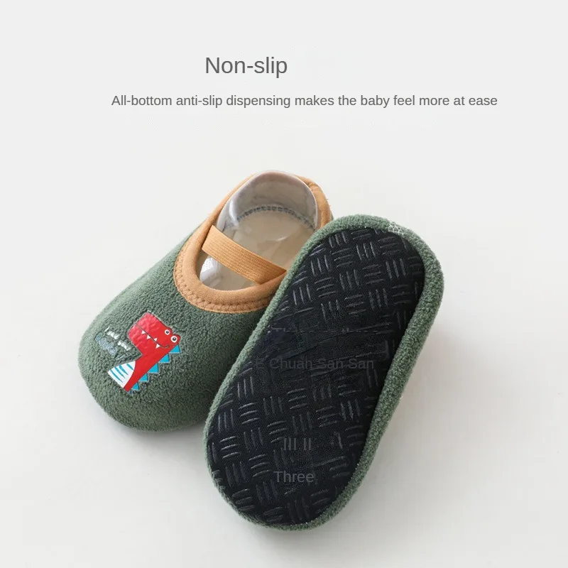 Baby Anti-slip Socks First Walkers Newborn Warm Crib Floor Shoes with Rubber Sole Children Toddler Girl Infant Cute Kids Slipper