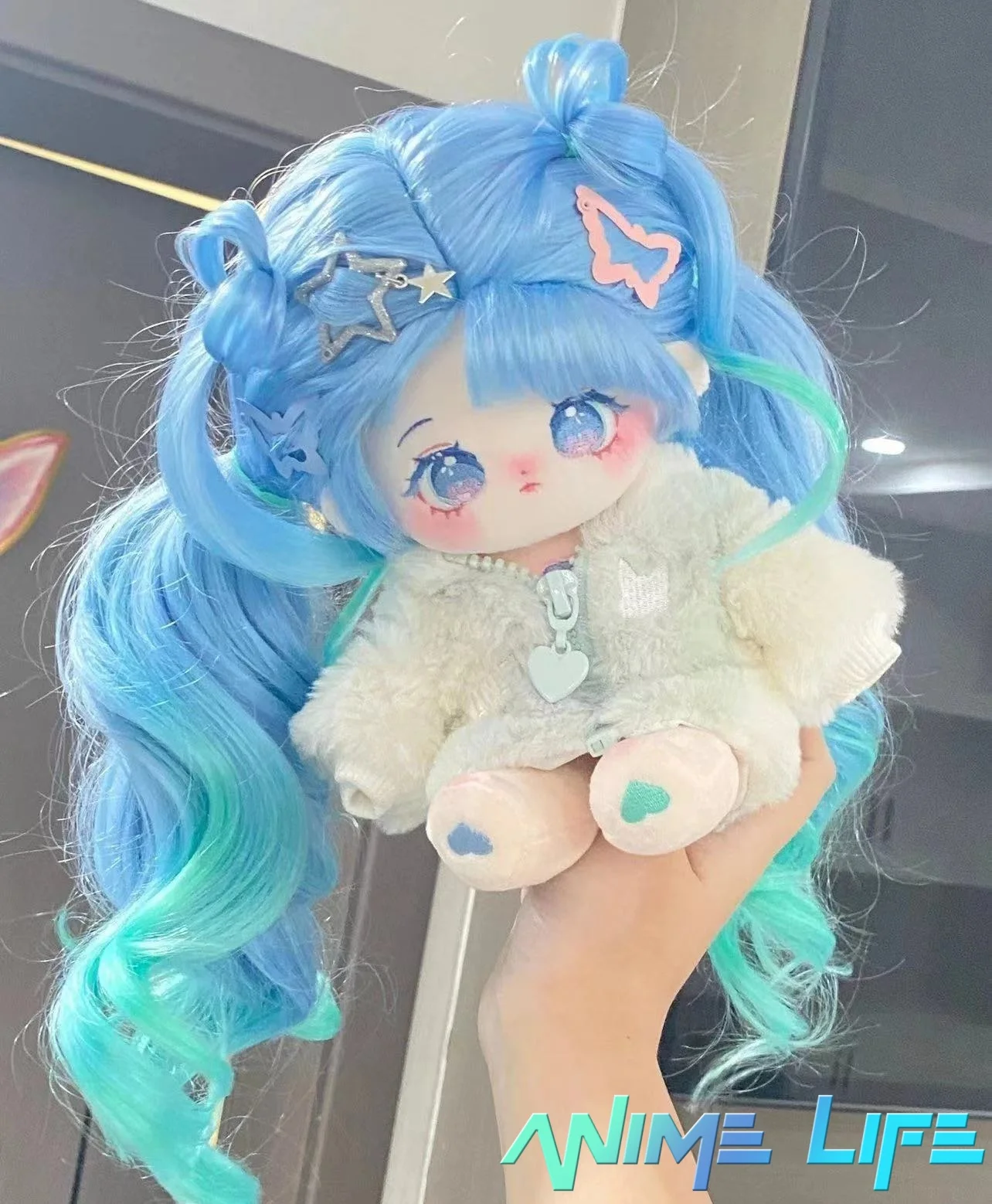 Plushie Fairy Princess Lolita Blue Green Hair 25cm Doll Toy Plush Skeleton Body Cosplay Original Cute Lovley X Gift