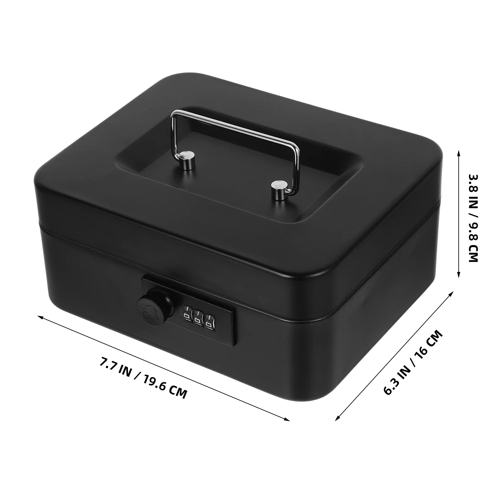 Caja de dinero portátil, cajas de bloqueo de puerta para organizador de artículos personales, hierro metálico pequeño