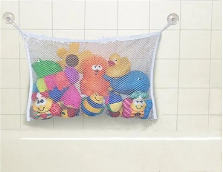 Baby Bath Toys Bathroom Tub Toys Bathing Bath Toy Storage Folding Hanging In The Bath Bag Mesh Organizer For Toy In The Bathroom