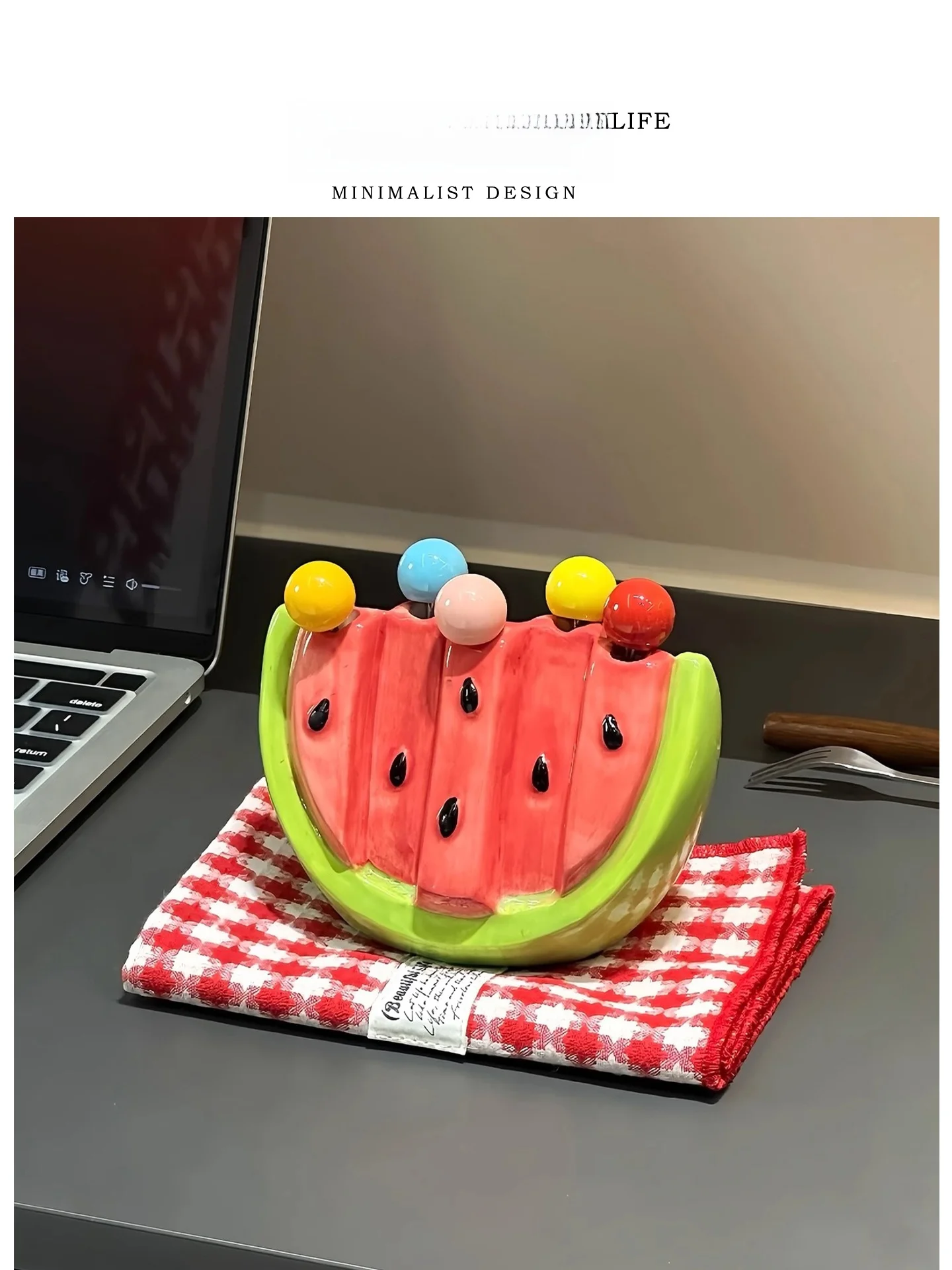 

Tlife Cerc Stainl Steel Fruit Fork Summer Collection Luxury mat Fruit Serving Spoon Cute Sle Chinese Origin