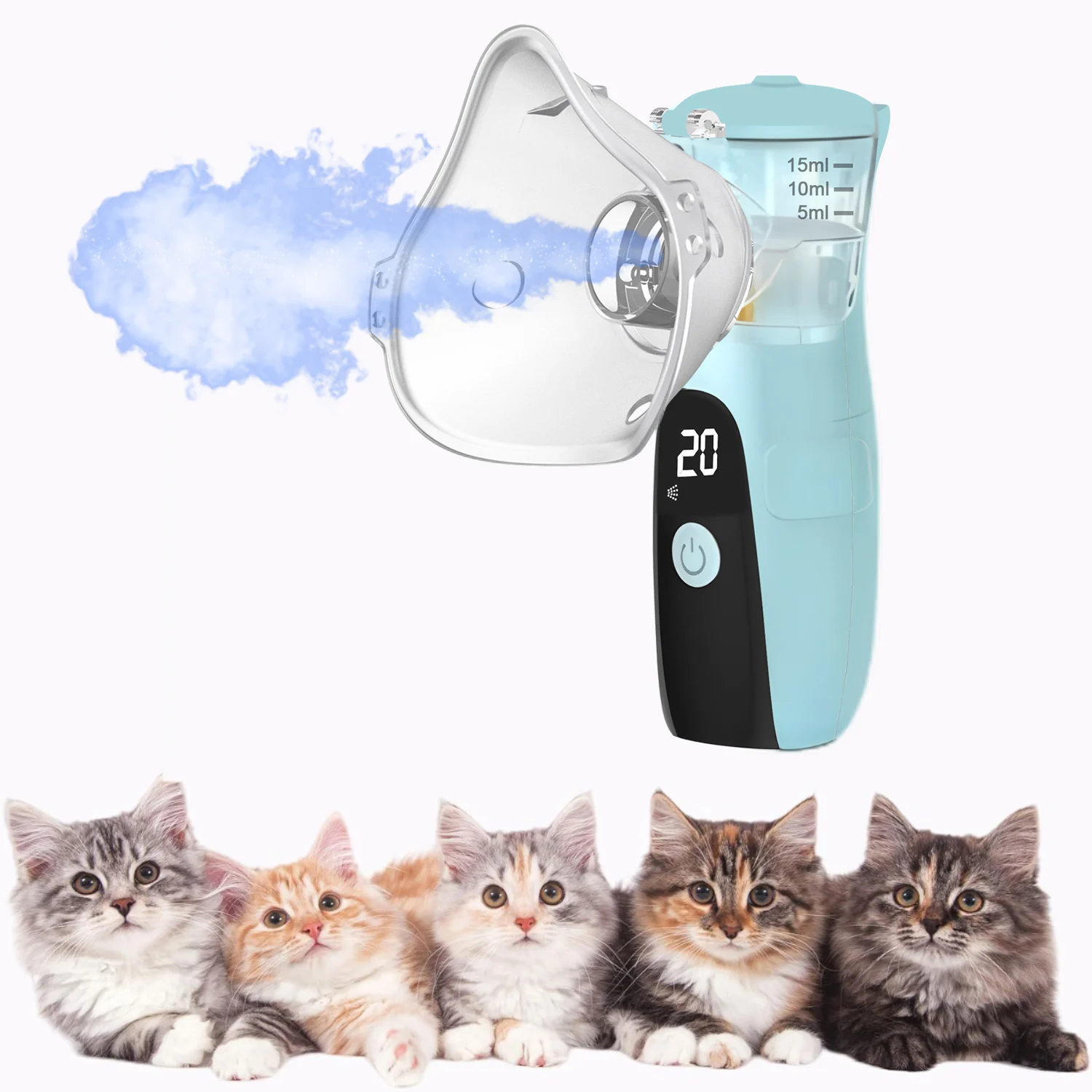 Pet Asthma Inhaler Nebulizer Veterinary Device Respiratory Therapy Machine for Dogs And Cats Pet Health Care
