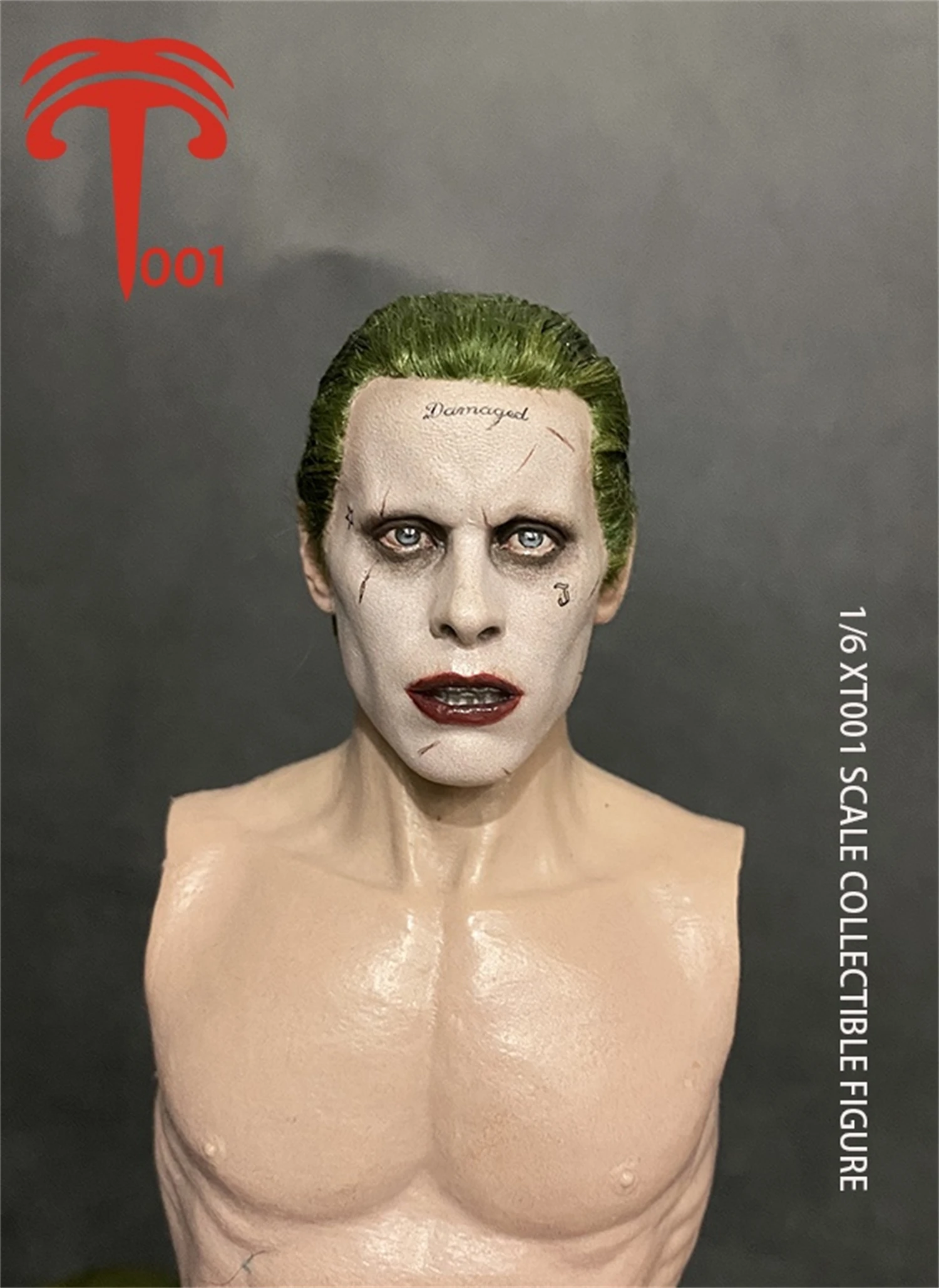 XT001 1/6 Scale Jared Leto Clown Man Head Sculpt Plant Hair Model Limited Ver. Fit 12'' Action Figure