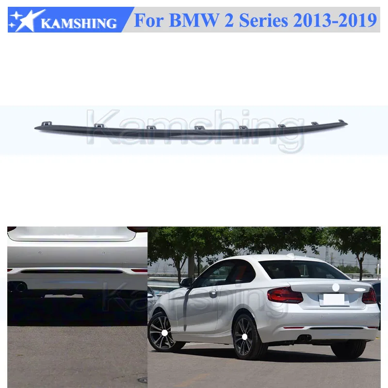 

Kamshing Black Rear Bumper Bright Strip For BMW 2 Series F22 F23 2013-2019 Rear Bumper Decorative Strip Trunk Decorative Strip