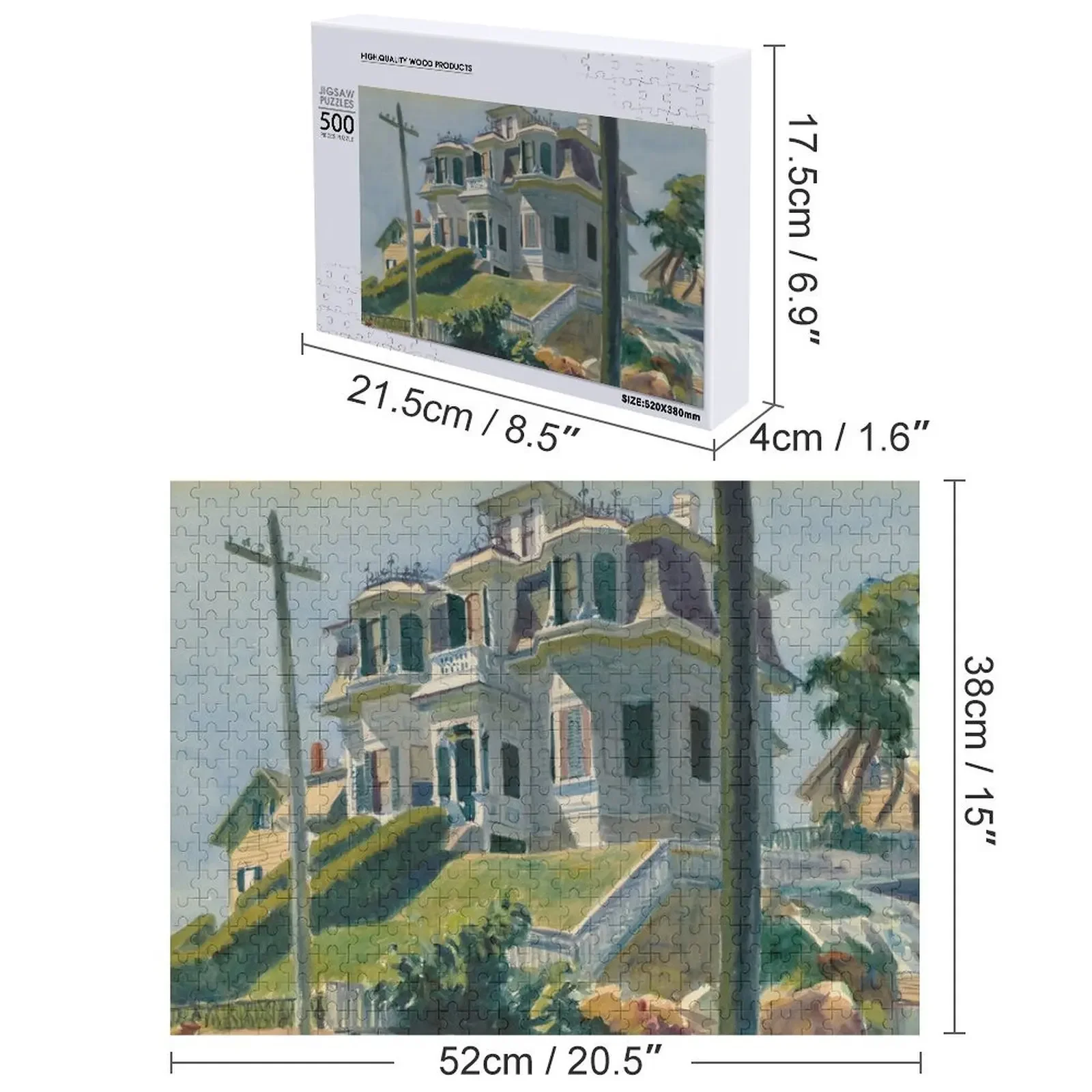 Tramoggia di Edward. La casa di Haskell, 1924. Puzzle personalizzato per bambini giocattolo per bambini personalizzato con puzzle fotografico