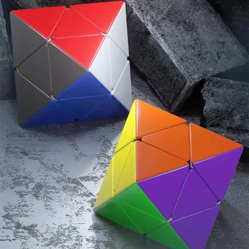 ShengShou FTO Ottaedro rotante Cubo magico di secondo ordine Giocattolo educativo senza adesivi Giocattoli per bambini Cubo Magico Giocattoli