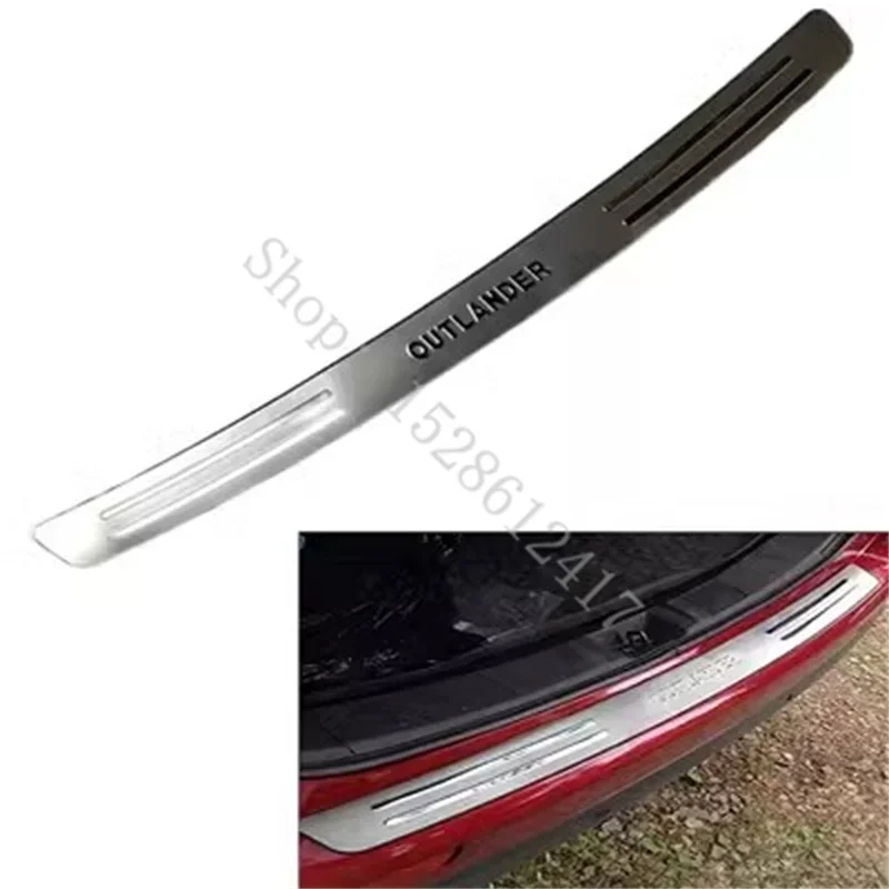 

For Mitsubishi Outlander 2009 2010~2015 car styling Rear Bumper Protector Sill Trunk Rear guard Tread Plate Trim car Accessories