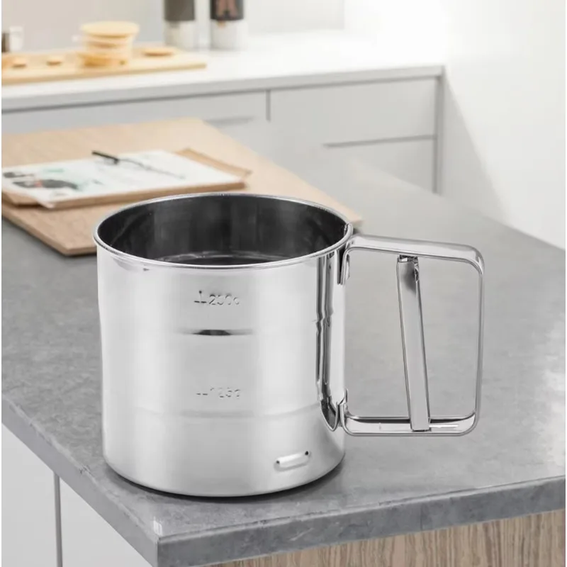 aco-inoxidavel-banhado-a-ouro-semiautomatico-prensado-a-mao-bolo-em-po-peneira-farinha-ferramenta-de-cozimento