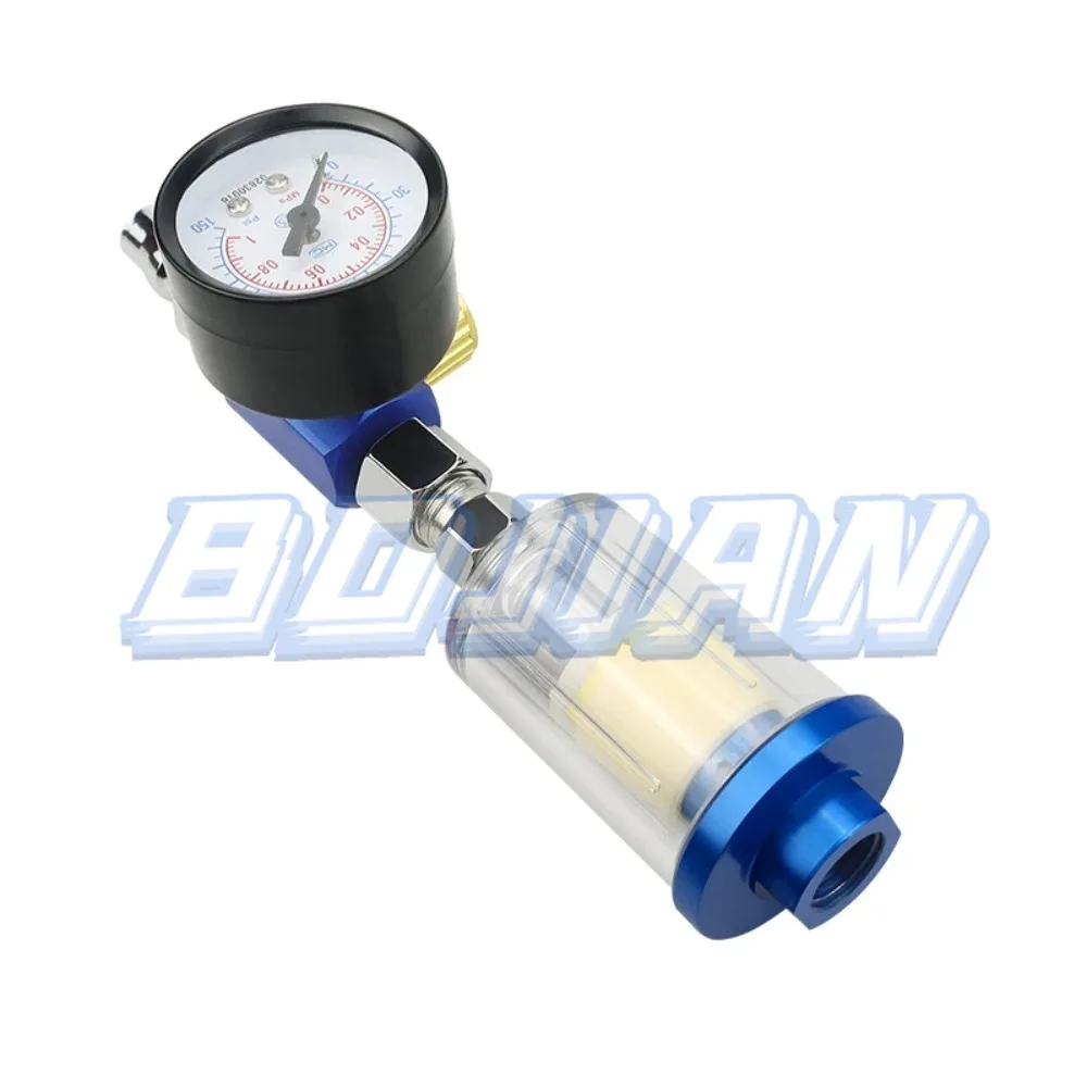 Spray Gun Air Regulator Gauge In-line Oil Water Trap Filter Separator Adapter Pneumatic Tools For Airbrush