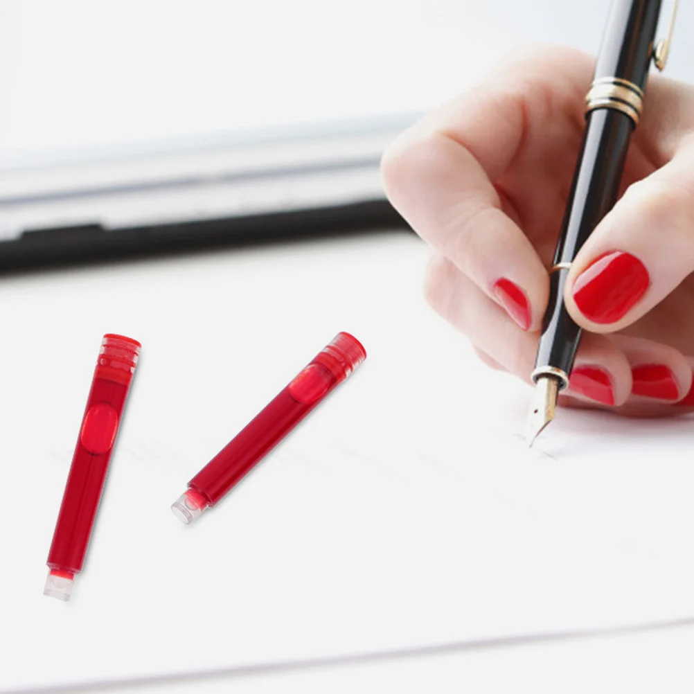 50 peças recargas de tinta para caneta tinteiro substituição pacote em massa recargas de tinta para caneta tinteiro suprimentos experiência de escrita suave escola