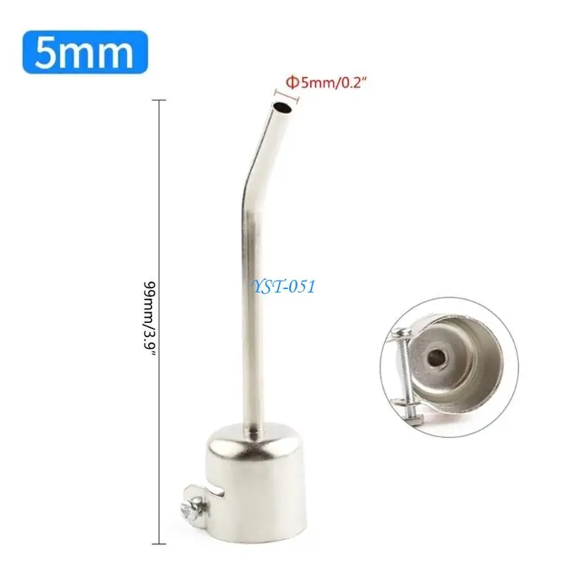 

E15A Bend Hot Air Nozzle Lengthen 10cm BGA Universal Nozzle Welding Accessories For 850 850A 852 852D 852D+ 950 952 8502D