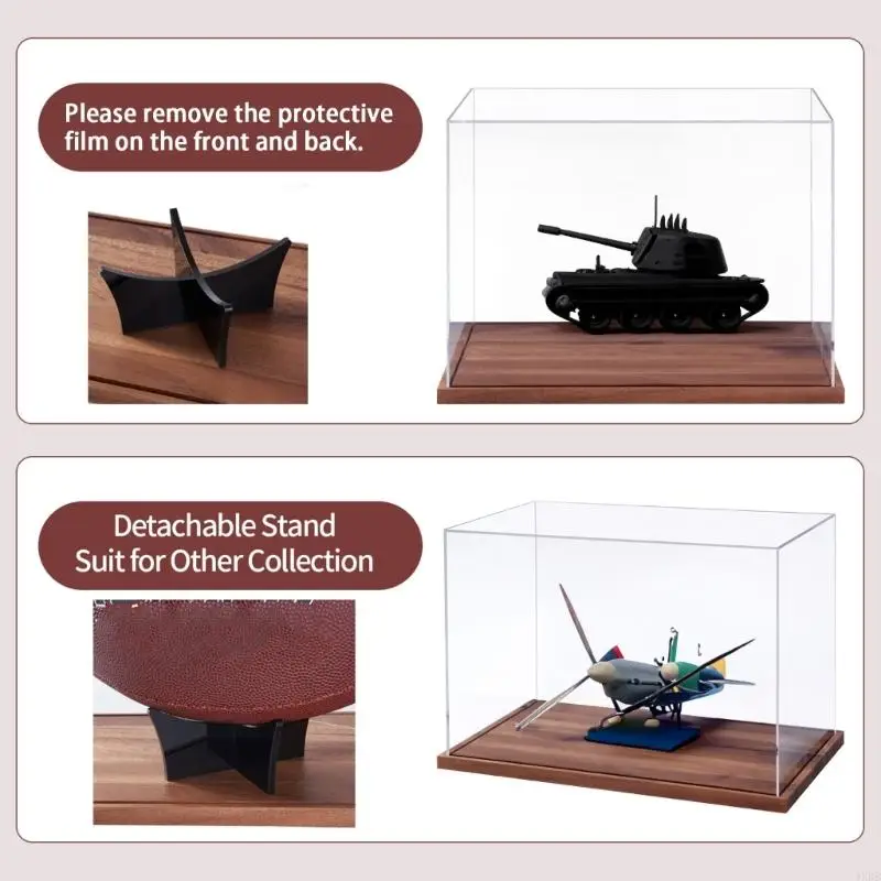 Modern Football Display Case Acrylic Dustproof Clear Box Ball Holder Sports Memorabilia Display Case 4XBB