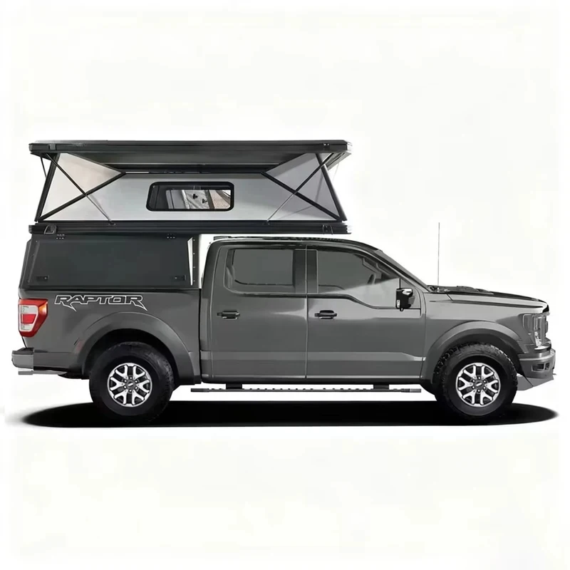 Quick Lift Hard Sided Pop Top Truck Camper Shell For Offroad Overland Camping